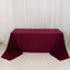 Scuba Rectangular 90"x156" Tablecloth Burgundy - Wrinkle Free, Stain Resistant & Seamless Table Cover