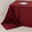 Lamour Satin 90"x132" Rectangle Tablecloth Burgundy - Soft & Silk-Like Seamless Table Cover
