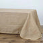 Burlap Jute 90"x156" Rectangle Tablecloth Natural - Rustic Boho Chic Seamless Table Linen