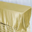 Satin Rectangular 90"x132" Tablecloth Champagne - Seamless Table Cover