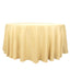 Premium Polyester 120" Round Tablecloth Champagne - Seamless 220GSM Wrinkle-Resistant Table Cover