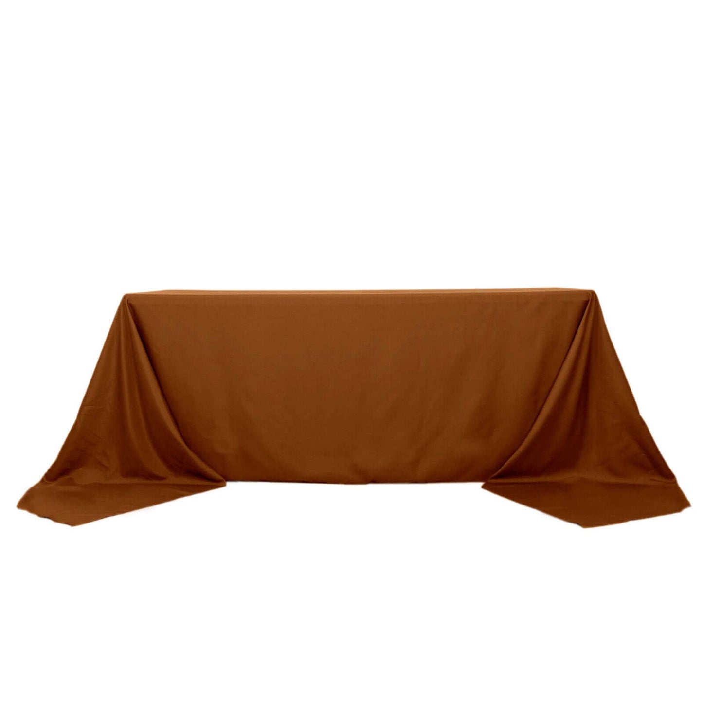 Polyester 90"x156" Rectangle Tablecloth Cinnamon Brown - Seamless Wrinkle-Resistant Table Cover