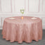 Taffeta 120" Round Tablecloth Dusty Rose - Seamless Accordion Crinkle Table Cover