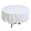 5-Pack Plastic Table Covers White Round - Durable PVC Disposable Tablecloths for Events 84"