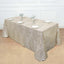 Sequin 90"x132" Rectangle Tablecloth Champagne - Seamless Diamond Design Table Cover