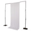 White 4-Way Stretch Spandex Event Curtain Drapes, Wrinkle Free Backdrop Event Panel with Rod Pockets - 5ftx12ft