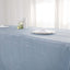 Taffeta 90"x132" Rectangle Tablecloth Dusty Blue - Seamless Accordion Crinkle Table Cover