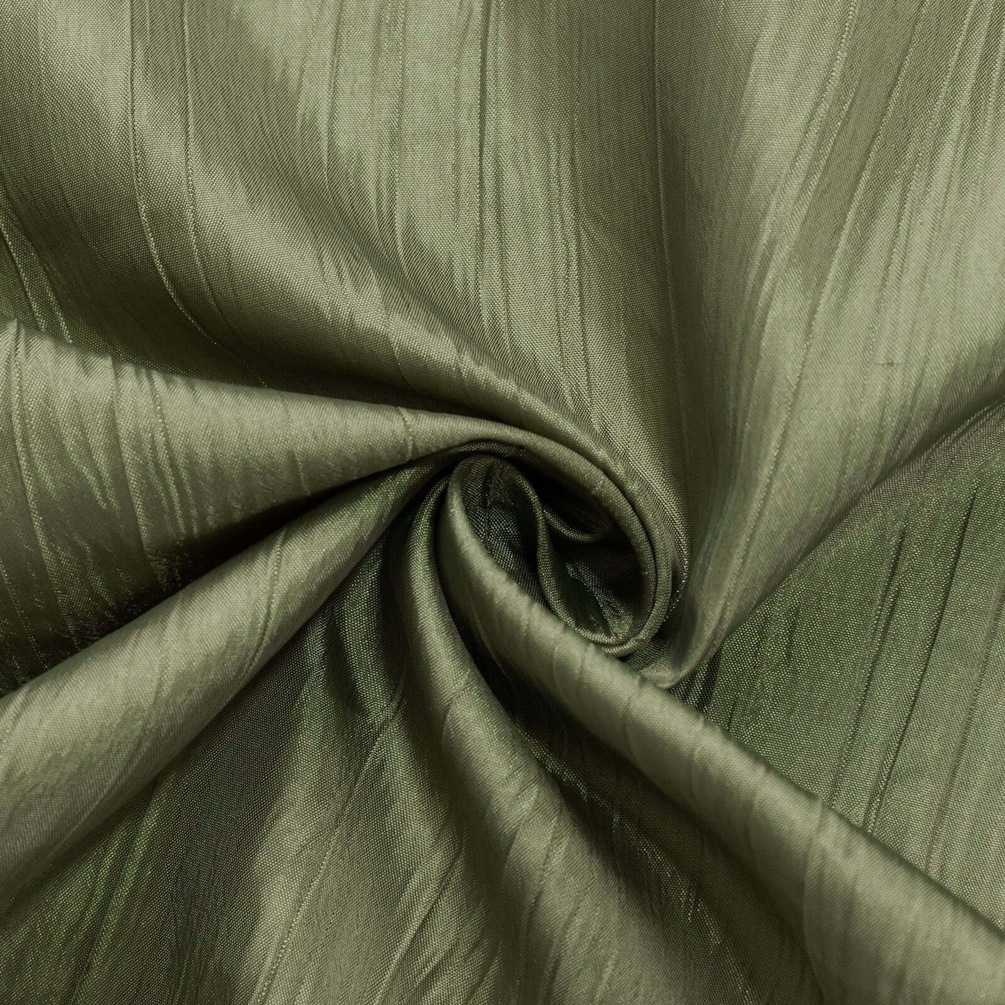 Taffeta 90"x132" Rectangle Tablecloth Dusty Sage Green - Seamless Accordion Crinkle Table Cover