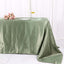 Satin Rectangular 90"x132" Tablecloth Dusty Sage Green - Seamless Table Cover