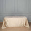 Premium Velvet 90"x132" Rectangle Tablecloth Champagne - Reusable Soft & Seamless Table Cover