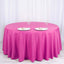 Polyester 120" Round Tablecloth Fuchsia - Seamless Wrinkle-Resistant Table Cover