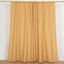 2 Pack Gold Polyester Event Curtain Drapes, 10ftx8ft Backdrop Event Panels With Rod Pockets 130 GSM