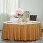 Polyester 120" Round Tablecloth Gold - Seamless Wrinkle-Resistant Design for Weddings