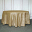 Taffeta 120" Round Tablecloth Gold - Seamless Accordion Crinkle Design for Stylish Occasions