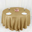 Taffeta 132" Round Tablecloth Gold - Seamless Accordion Crinkle Design for Exquisite Occasions