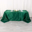 Satin Striped 90"x132" Rectangular Tablecloth Hunter Emerald Green - Seamless Silky Smooth Table Cover