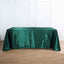 Satin Rectangular 90"x132" Tablecloth Hunter Emerald Green - Seamless Table Cover