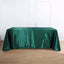 Satin Rectangular 90"x156" Tablecloth Hunter Emerald Green - Seamless Table Cover