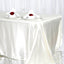 Satin Rectangular 90"x156" Tablecloth Ivory - Seamless Table Cover