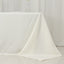 Fire Retardant Premium Polyester 90"x132" Rectangular Tablecloth Ivory - High-Performance Seamless Table Cover