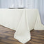 Premium Polyester 90"x156" Rectangle Tablecloth Ivory - Seamless 220GSM Stain-Resistant Table Cover