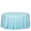 Polyester 120" Round Tablecloth Light Blue - Seamless Wrinkle-Resistant Table Cover