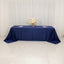 Lamour Satin 90"x156" Rectangle Tablecloth Navy Blue - Luxurious, Soft Seamless Table Cover