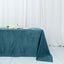 Premium Velvet 90"x132" Rectangle Tablecloth Peacock Teal - Reusable Soft & Seamless Table Cover