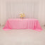 Lamour Satin 90"x156" Rectangle Tablecloth Pink - Luxurious, Soft Seamless Table Cover