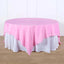 Polyester 90"x90" Table Overlay Square Tablecloth Pink - Wrinkle-Resistant & Durable Table Cover