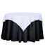 Polyester 54"x54" Table Overlay Square Tablecloth White - Wrinkle-Resistant & Durable Table Cover for Events