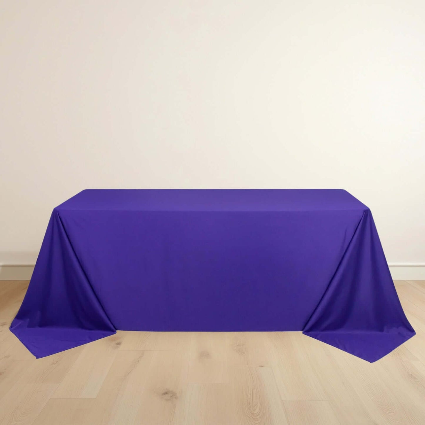 Scuba Rectangular 90"x132" Tablecloth Purple - Wrinkle Free, Stain Resistant & Seamless Table Cover