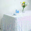 Sequin 90"x132" Rectangle Tablecloth Iridescent Blue - Seamless Big Payette Table Cover