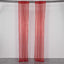 2 Pack Red Sequin Event Curtain Drapes with Rod Pockets, Seamless Backdrop Event Panels - 8ftx2ft
