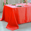 Satin Rectangular 90"x156" Tablecloth Red - Seamless Table Cover