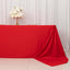 Scuba Rectangular 90"x156" Tablecloth Red - Wrinkle Free, Stain Resistant & Seamless Table Cover