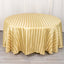 Satin Striped 120" Round Tablecloth Champagne - Silky Smooth Seamless Table Cover
