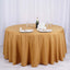 Polyester 132" Round Tablecloth Gold - Seamless Chic Design for Grand Celebrations