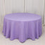 Premium Polyester 120" Round Tablecloth Lavender Lilac - Seamless 220GSM Wrinkle-Resistant Table Cover