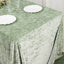 Premium Crushed Velvet 90"x132" Rectangle Tablecloth Sage Green - Reusable Soft & Seamless Table Cover