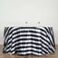 Satin 120" Round Tablecloth Black/White - Stripe Design with Seamless Silky Smooth Finish Table Cover