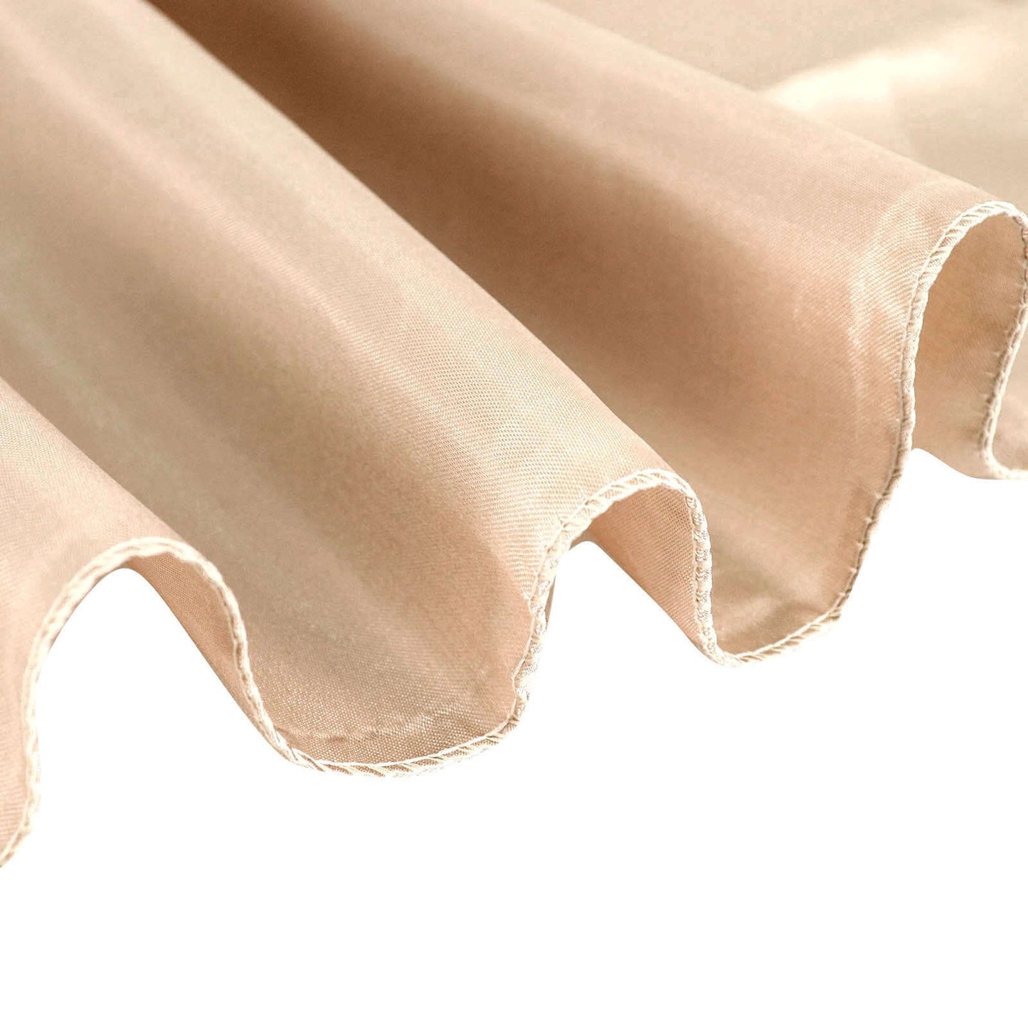Satin 108" Round Tablecloth Nude - Smooth and Lustrous Table Cover
