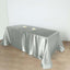 Satin Rectangular 90"x156" Tablecloth Silver - Seamless Table Cover