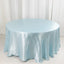 Satin 120" Round Tablecloth Light Blue - Stylish Seamless Table Cover