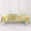 Satin Rectangular 60"x102" Tablecloth Champagne - Smooth and Lustrous Table Cover
