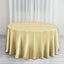 Satin 120" Round Tablecloth Champagne - Stylish Seamless Table Cover