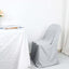 Polyester Slip On Folding Chair Covers Silver - Stain-Resistant Reusable Durable Fabric