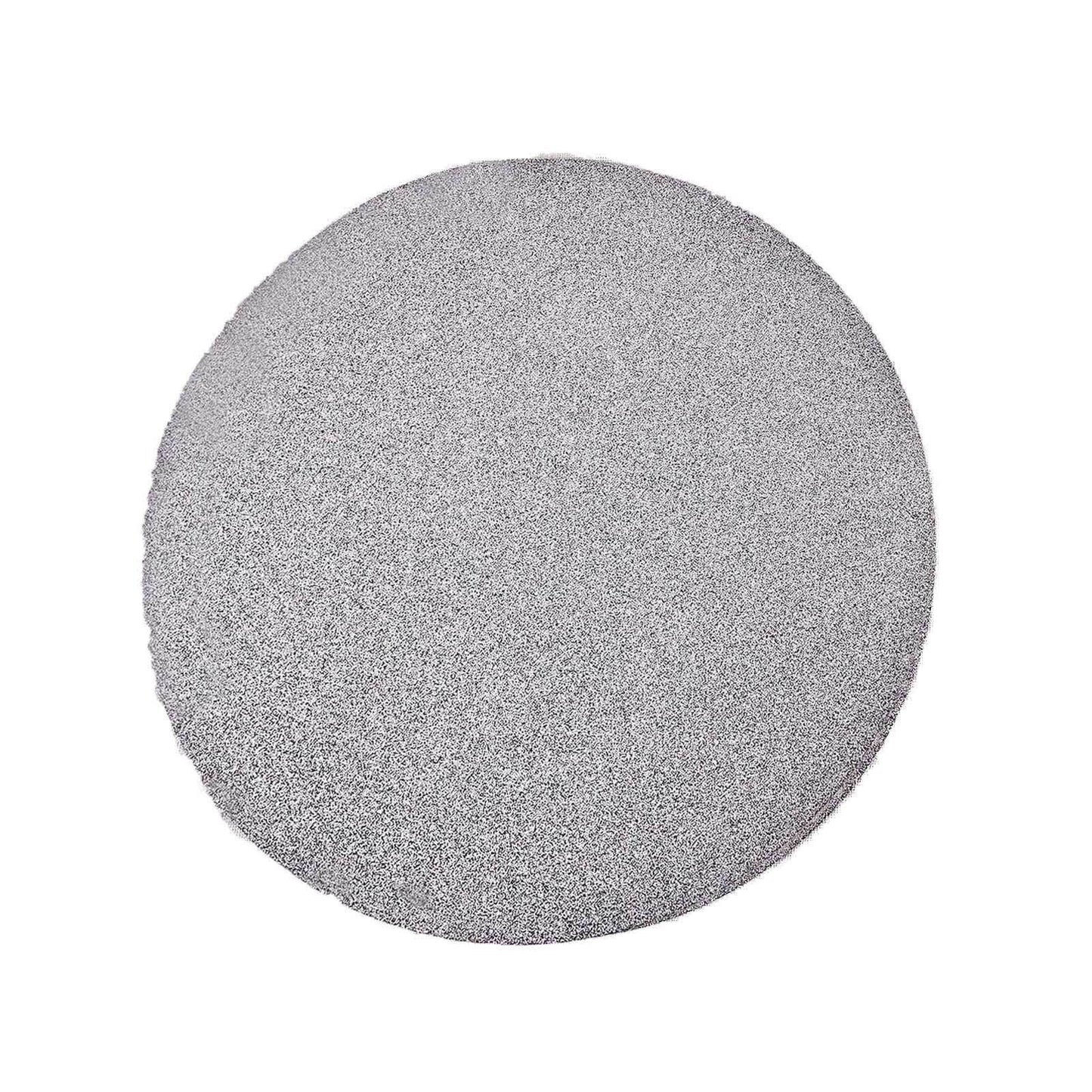 6-Pack Placemats Glitter Design Silver Sparkle Round - Non-Slip Decorative Dining Table Mats 13"