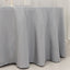 Premium Polyester 120" Round Tablecloth Silver - Seamless 220GSM Wrinkle-Resistant Table Cover
