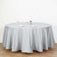 Polyester 120" Round Tablecloth Silver - Seamless Wrinkle-Resistant Table Cover